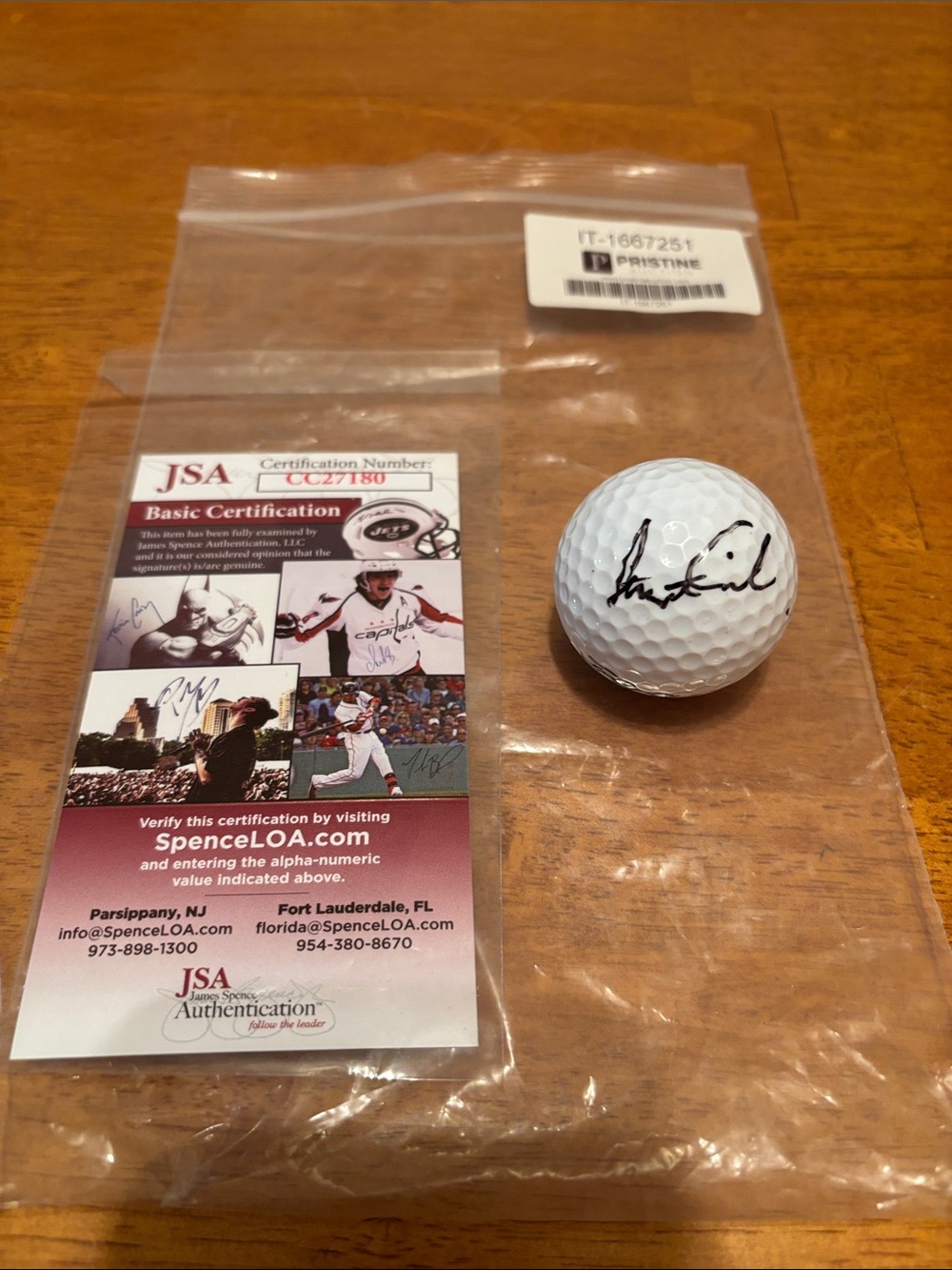 Stewart Cink Signed Titleist 2 Golf Ball Autograph JSA COA PGA